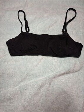 aerie Scoop Black Bikini top